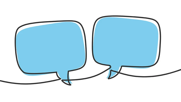 Two speech bubbles