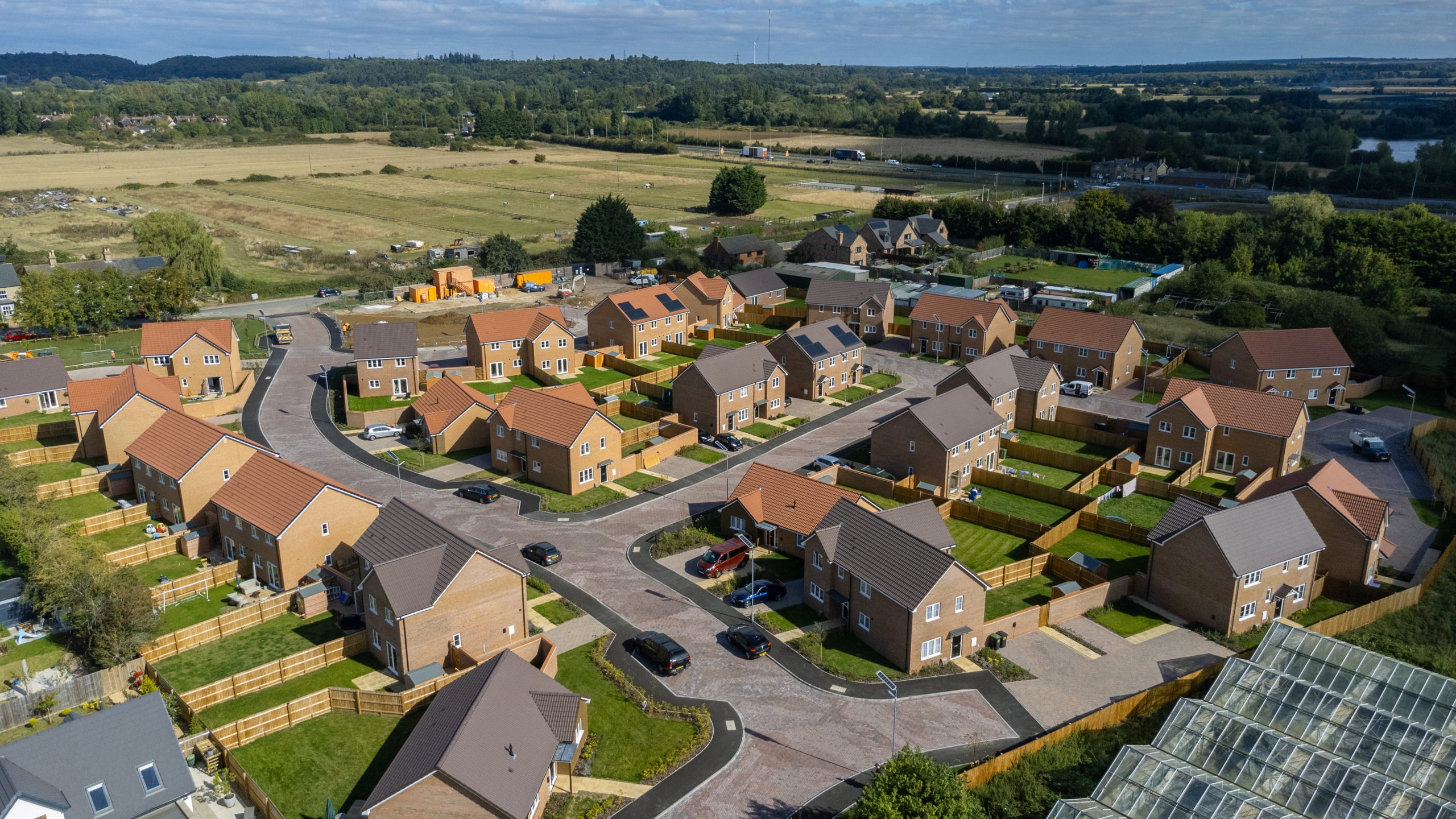 Aerial view of Woodlands View, Upper Caldecote