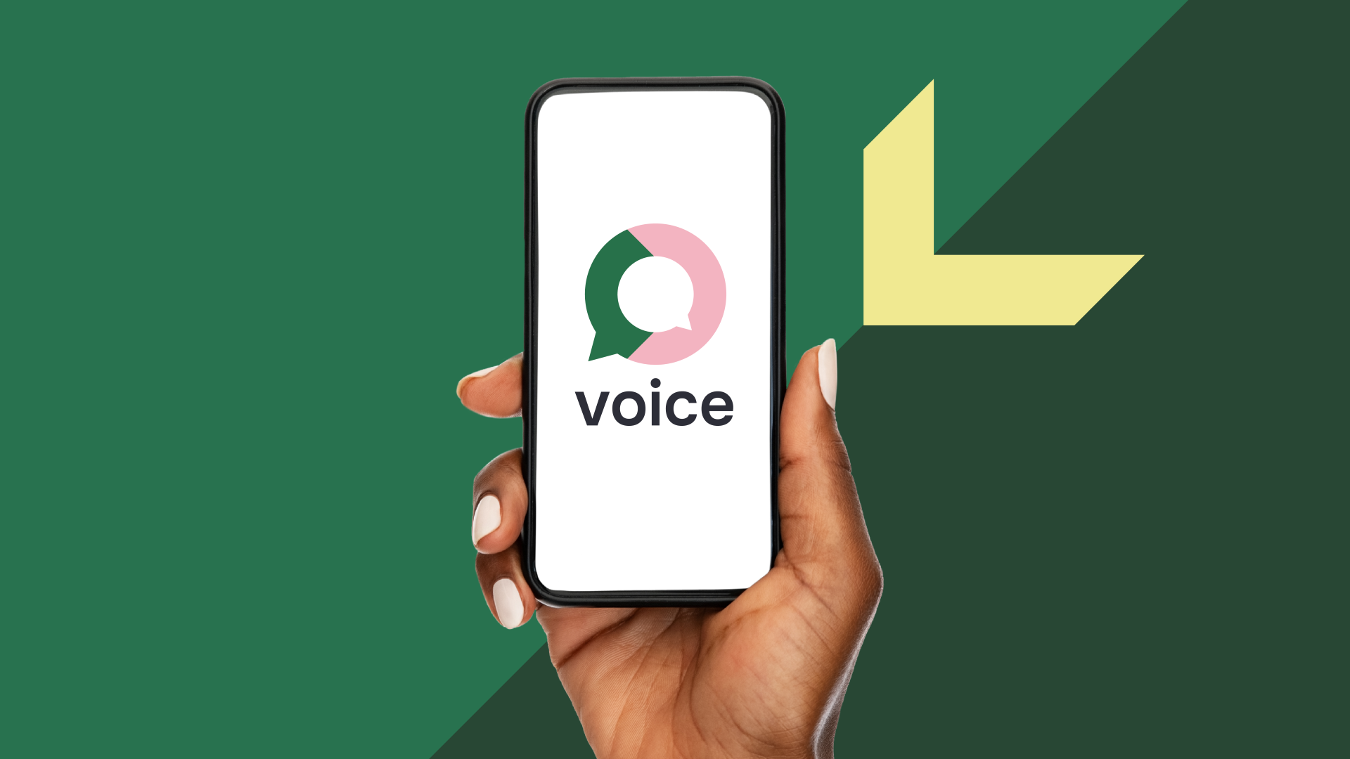 Voice logo on a phone screen